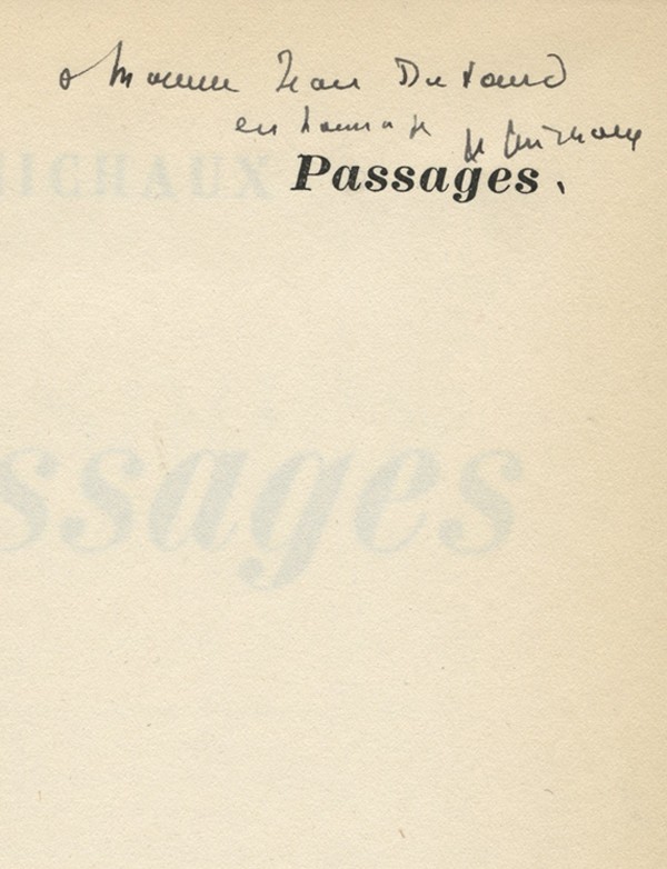 MICHAUX (Henri)