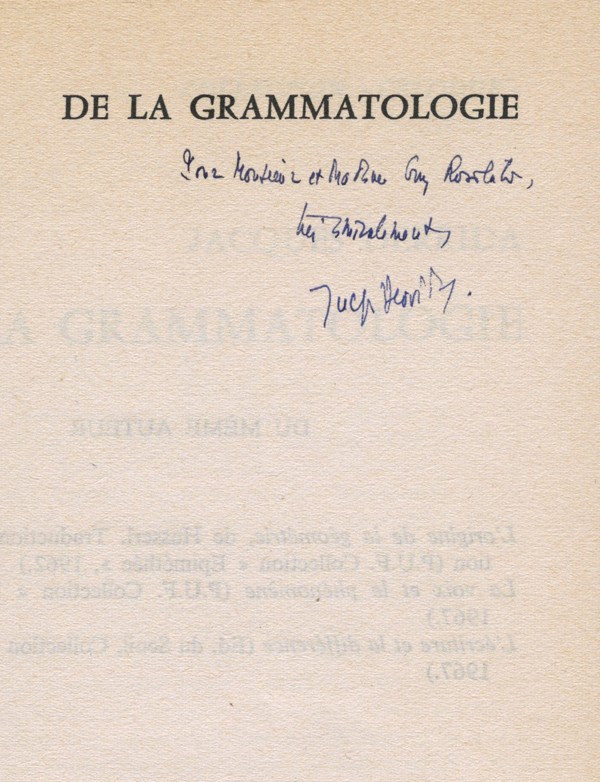 DERRIDA (Jacques)