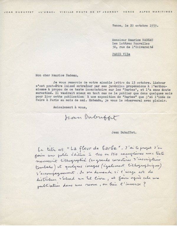 DUBUFFET (Jean)