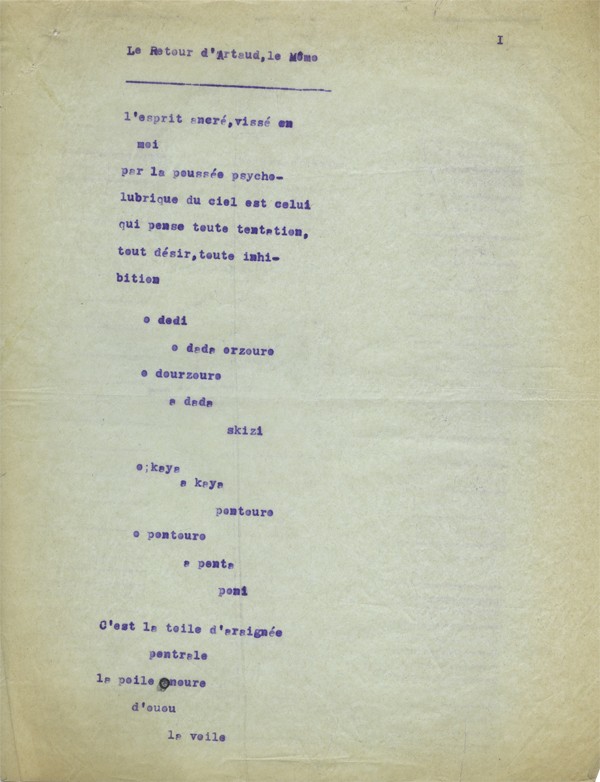 ARTAUD (Antonin)