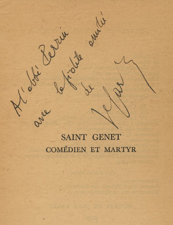 [GENET (Jean)] SARTRE (Jean-Paul)