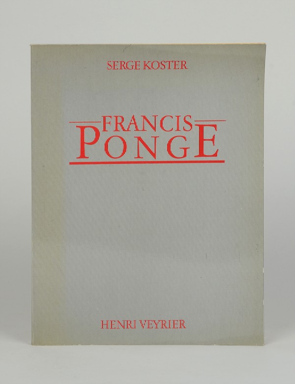 [PONGE (Francis)] KOSTER (Serge)