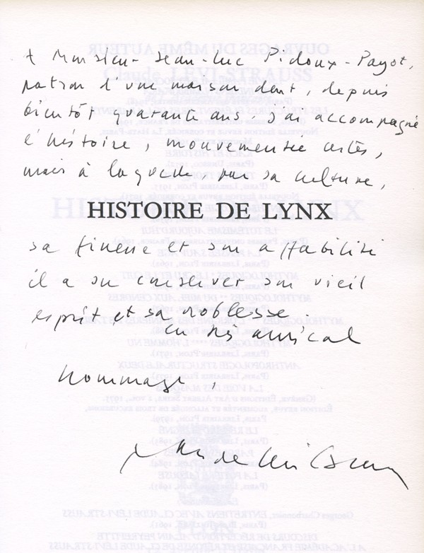 LÉVI-STRAUSS (Claude)