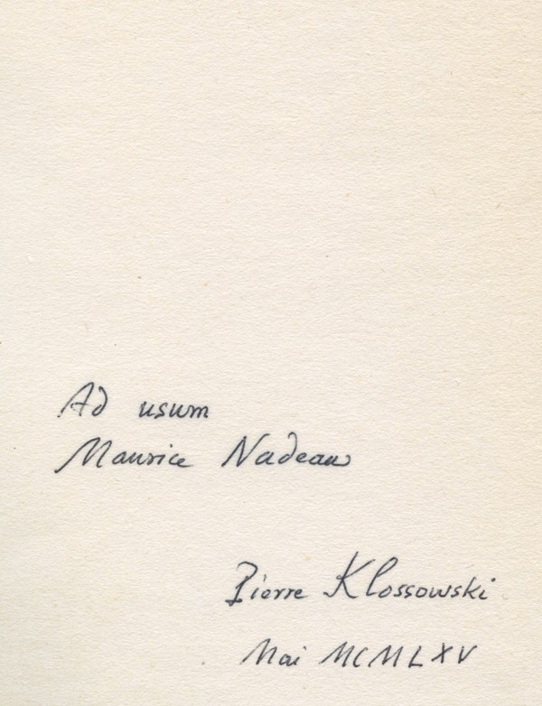 KLOSSOWSKI (Pierre)