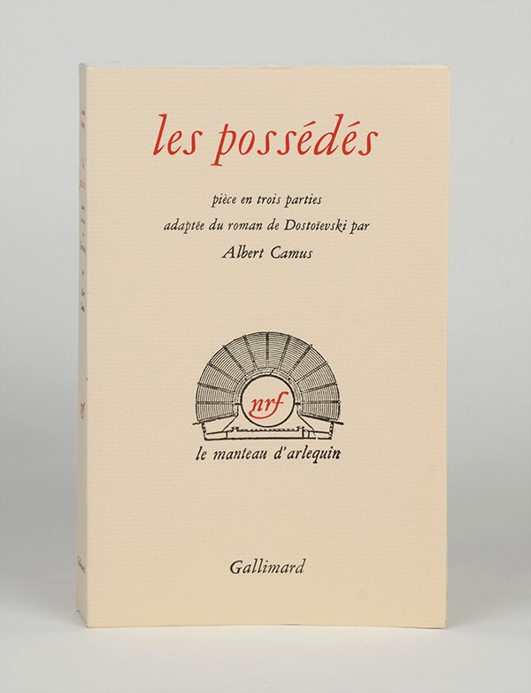 CAMUS (Albert) Les Possédés Gallimard Le Manteau d'Arlequin 1959