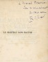 CHAR (René) Le Marteau sans maître 1934 édition originale envoi à Marcel Fourrier 