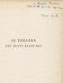 UNIK (Pierre) Le Théâtre des nuits blanches Editions Surréalistes 1931 envoi à Marcel Fourrier
