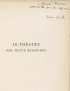 UNIK (Pierre) Le Théâtre des nuits blanches Editions Surréalistes 1931 envoi à Marcel Fourrier