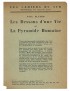 ELUARD (Paul) Les Dessous d'une vie ou la pyramide humaine Les Cahiers du Sud 1926
