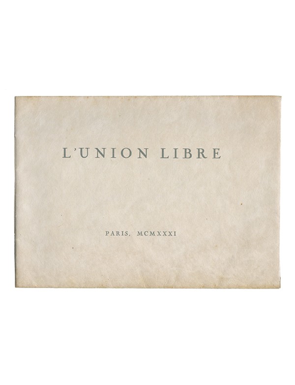 [BRETON (André)] L'Union libre 1931 édition originale