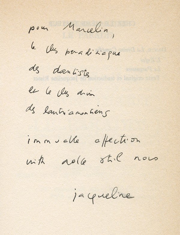 DANTE La Divine comédie L'Enfer Le Purgatoire Le Paradis Flammarion traduction de Jacqueline Risset envois autographes signés à 