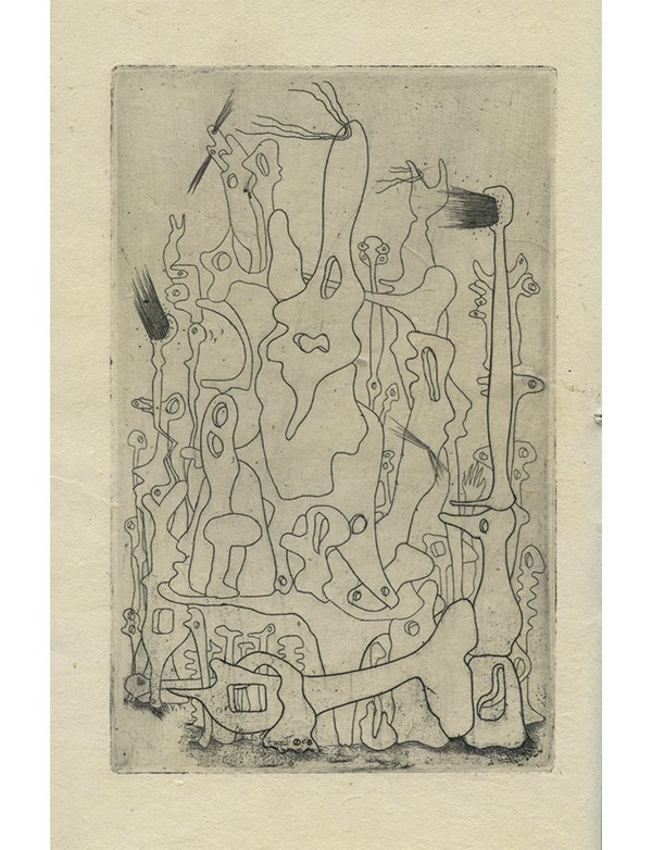 TANGUY Yves PAALEN Alice A même la terre Editions surréalistes 1936 eau forte originale envoi à Peggy Guggenheim