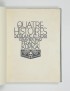 KUPKA Frantisek Quatre histoires de blanc et noir Presses de G. Kadar 1926 exemplaire avec suite, envoi, gravure rehaussée relié