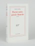 DAUMAL René Poésie noire, poésie blanche Gallimard 1954 édition originale vélin pur fil