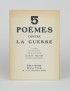 PRÉVERT (Jacques), DECAUNES (Luc), et al. 5 poèmes contre la guerre Soutes 1936