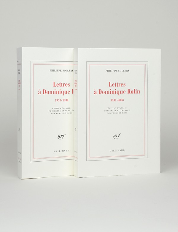 SOLLERS Philippe ROLIN Dominique Gallimard éditions originales correspondance croisée