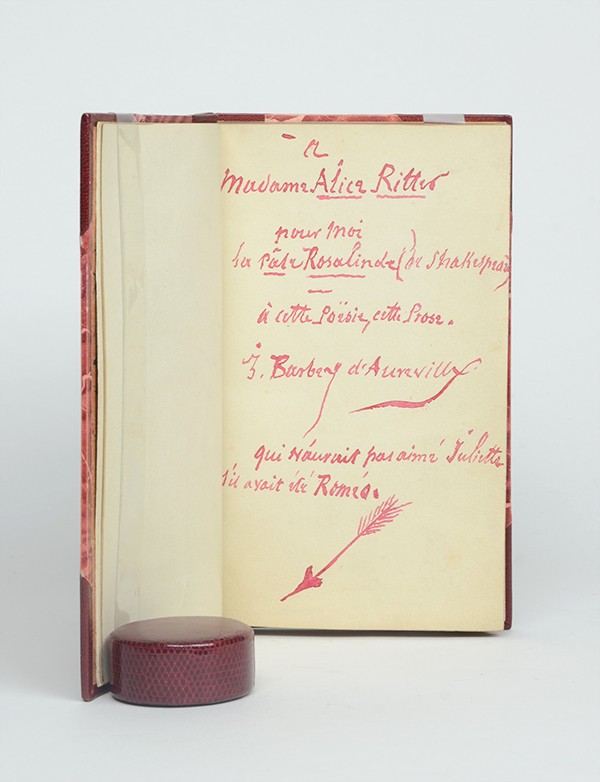 BARBEY D'AUREVILLY Jules Du dandysme et de George Brummell Lemerre 1879 envoi autographe signé à Alice Ritter