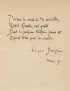 DAUPHIN Leopold Pipe au bec Léon Vanier 1900 envoi autographe signé à Raoul Gineste