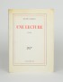PROUST Marcel CAILLEUX Roland Une lecture Gallimard 1948 édition originale vélin pur fil grand papier envoi