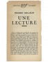 PROUST Marcel CAILLEUX Roland Une lecture Gallimard 1948 édition originale vélin pur fil grand papier envoi