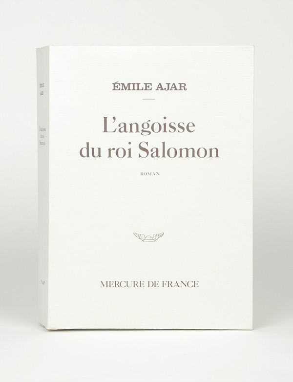 GARY Romain AJAR Émile L'Angoisse du roi Salomon Mercure de France 1979 édition originale vergé d'Arches pur chiffon 