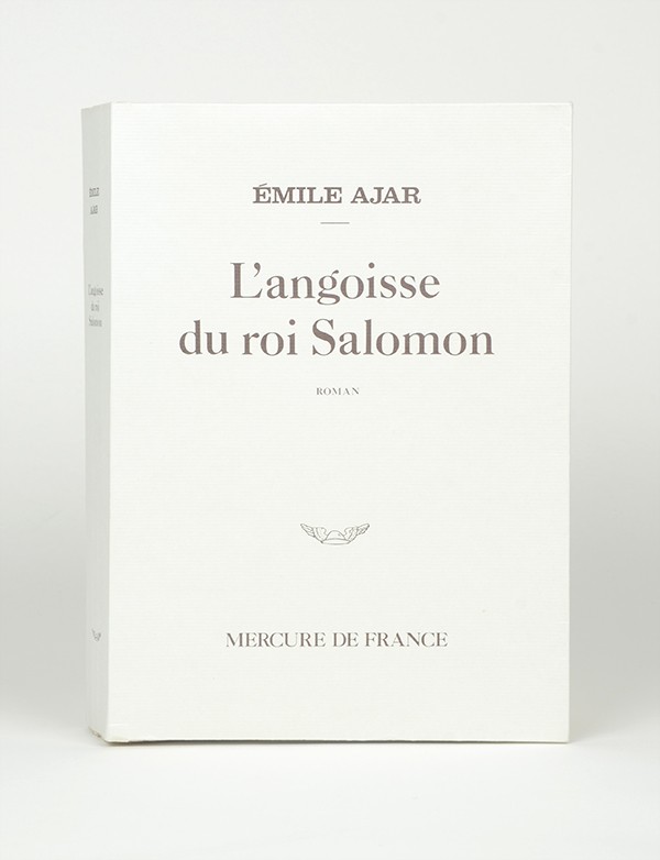 GARY Romain AJAR Émile L'Angoisse du roi Salomon Mercure de France 1979 édition originale vergé d'Arches pur chiffon 