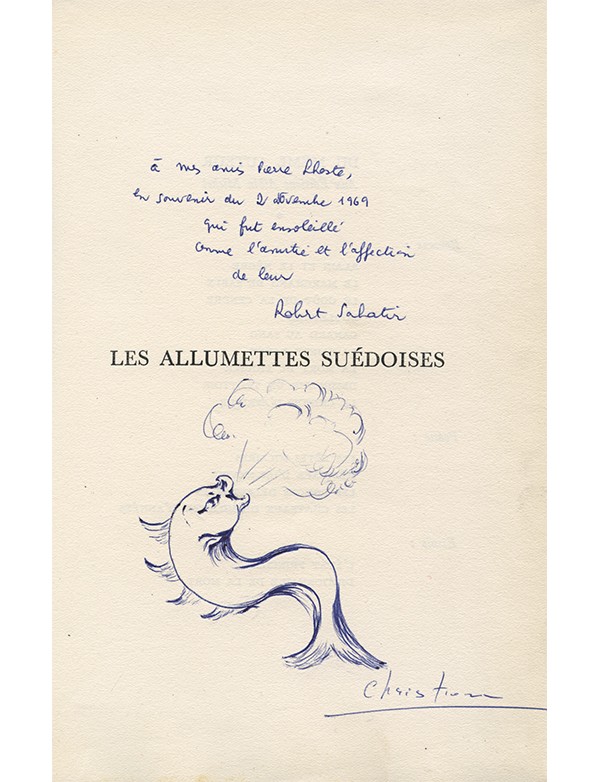 SABATIER Robert Les Allumettes suédoises Albin Michel 1969 édition originale vélin du Marais envoi autographe signé à Pierre Lho