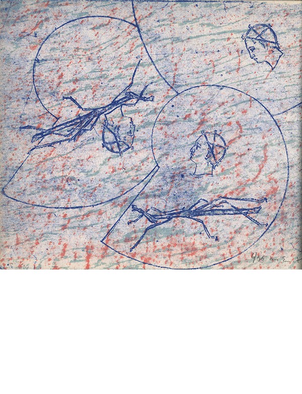 Journal d'un astronaute millénaire Alexandre Iolas 1969 2 lithographies originales en couleurs de Max Ernst