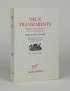 PAZ Octavio Deux transparents Marcel Duchamp et Lévi-Strauss 1970 envoi autographe signé à Maurice Nadeau
