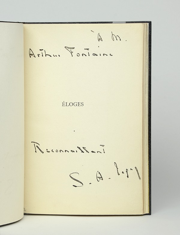 [SAINT-JOHN PERSE] SAINTLÉGER LÉGER Éloges Nouvelle Revue Française 1911