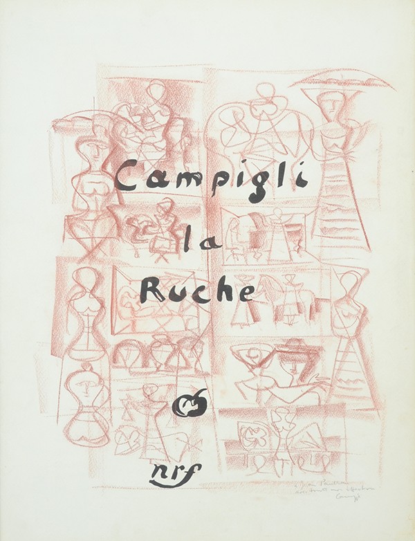 CAMPIGLI Massimo PAULHAN Jean La Ruche NRF 1952 10 lithographies originales dessin en sanguine