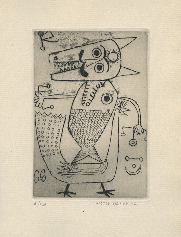 BRAUNER Victor GOLL Yvan Le Char triomphal de l'Antimoine Hémisphères 1949 édition originale 3 eaux fortes originales signées