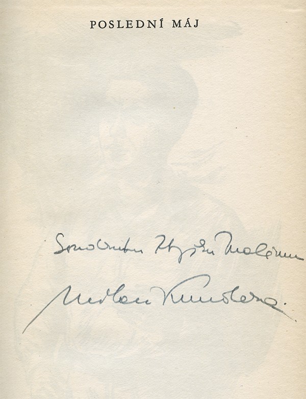KUNDERA Milan Poslední Máj Ceskoslovensky Spisovatel 1955 rarissime édition originale envoi autographe signé