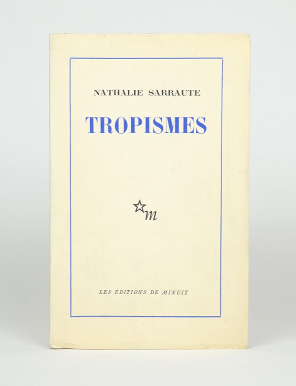 SARRAUTE Nathalie Tropismes Éditions de Minuit 1957 édition en partie originale sur alfama seul grand papier