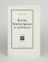 WEIL Simone Écrits historiques et politiques Gallimard Espoir 1960 édition originale vélin pur fil grand papier broché