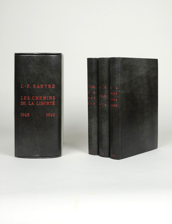 SARTRE Jean-Paul Les Chemins de la liberté Gallimard 1945 1949 édition originale vergé antique blanc 