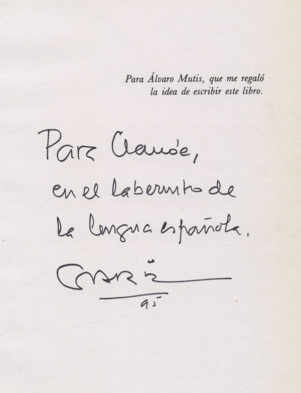 GARCIA MARQUEZ Gabriel El general en su laberinto Oveja Negra 1989 édition originale envoi autographe signé à Claude Couffon