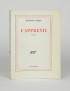 GUÉRIN Raymond L'Apprenti Gallimard 1946 édition originale vélin pur fil seul grand papier rare