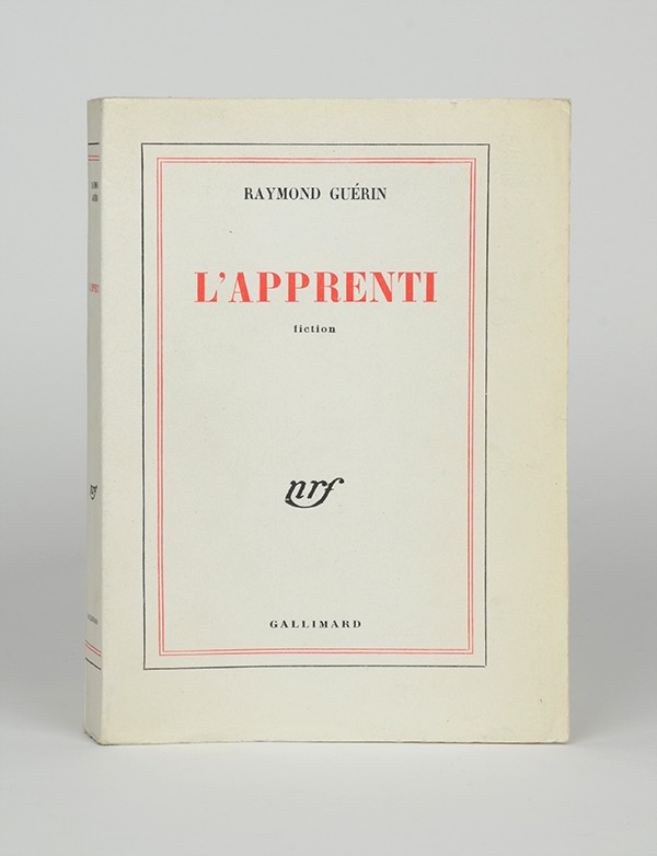 GUÉRIN Raymond L'Apprenti Gallimard 1946 édition originale vélin pur fil seul grand papier rare