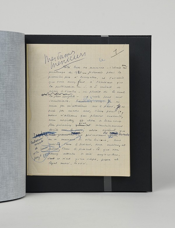 BERNANOS Georges La France devant le monde de demain 1946 manuscrit autographe reliure à la Bradel de Patrice Goy et Carine Vila