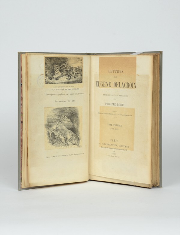 Lettres de Eugène Delacroix recueillies et publiées par Philippe Burty Charpentier 1880 édition augmentée Hollande grand papier 