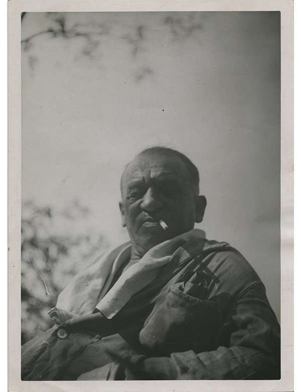 C. J. GROS Portrait de Blaise Cendrars 1940 photographie originale tirage argentique d'époque Aix-en-Provence