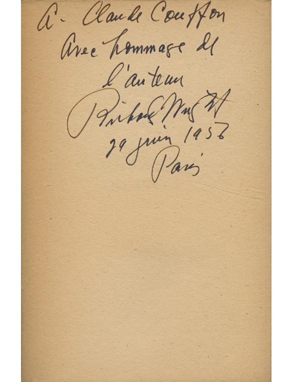 WRIGHT Richard Un enfant du pays Native son Albin Michel 1947 édition originale française envoi autographe signé à Claude Couffo