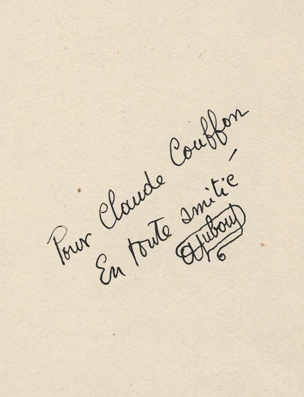 DUBOUT Albert VILLON François Œuvres Gibert Jeune 1941 édition illustrée envoi autographe signé de Dubout à Claude Couffon