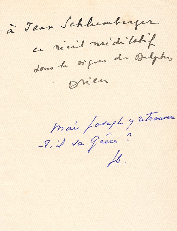 DRIEU LA ROCHELLE Pierre Une femme à sa fenêtre NRF 1929 édition originale vélin pur fil envoi à Jean Schlumberger