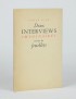 GIDE André Deux interviews imaginaires Charlot 1946 édition originale envoi autographe signé à Henry de Montherlant
