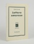 CHAR René Lettera amorosa Gallimard Collection Espoir 1953 édition originale vélin pur fil Lafuma Navarre