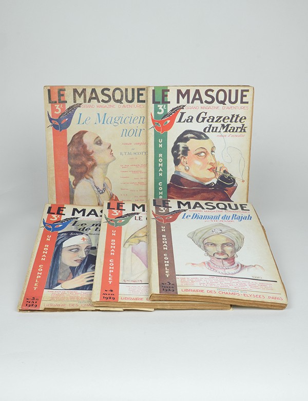  Revue Le Masque Grand magazine d'aventures 1929 collection complète en 5 numéros