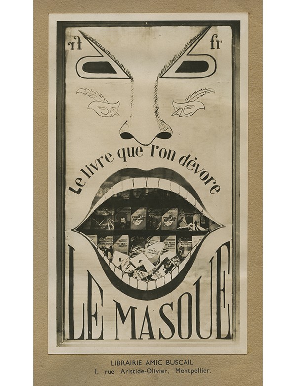 Le Masque Concours des vitrines de librairies 1934 album composé de 32 photographies originales de devantures de librairie