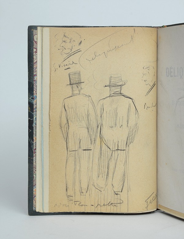 FLOUPETTE Adoré Les Déliquescences Lion Vanné Léon Vanier 1885 deuxième édition dessin original signé de Frédéric-Auguste Cazals
